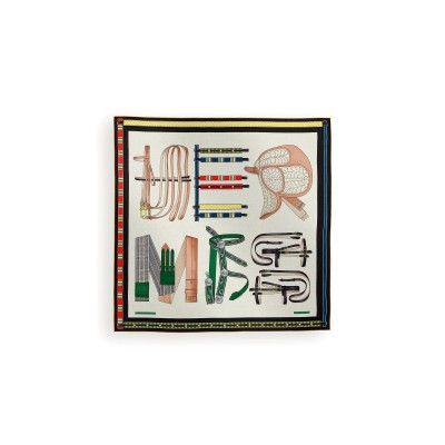 HERMES LETTRES EQUESTRES SHAWL 140 H244039S 08 (137*136cm)